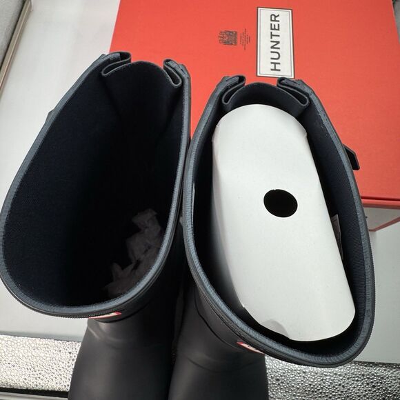 New Hunter Women's Navy Blue Original Short Back Adjustable Rain Boots Size 9 - Picture 11 of 15
